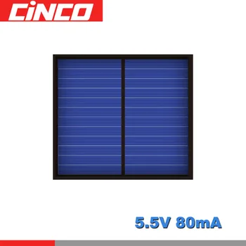 

5.5V 80mA 0.38Watt Poly Panel Solar Standard Epoxy monocrystalline Silicon DIY Battery Power Charge Module Mini Solar Cell toy