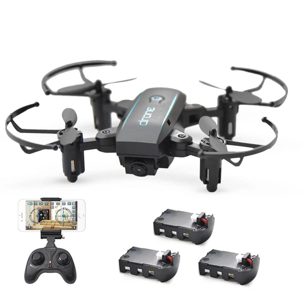 

Linxtech IN1601 Dron 2.4G 720P Mini Drone with Camera Wifi FPV Foldable Altitude Hold Quadcopter Helicopter Toys 3 Batteries