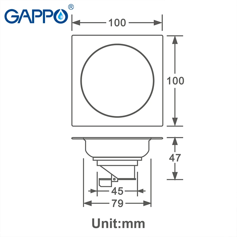 GAPPO слив хром квадратный Фильтр Крышка слив Душ пол Слив крышка сифон ванная слив раковина стопор аксессуары для ванной комнаты