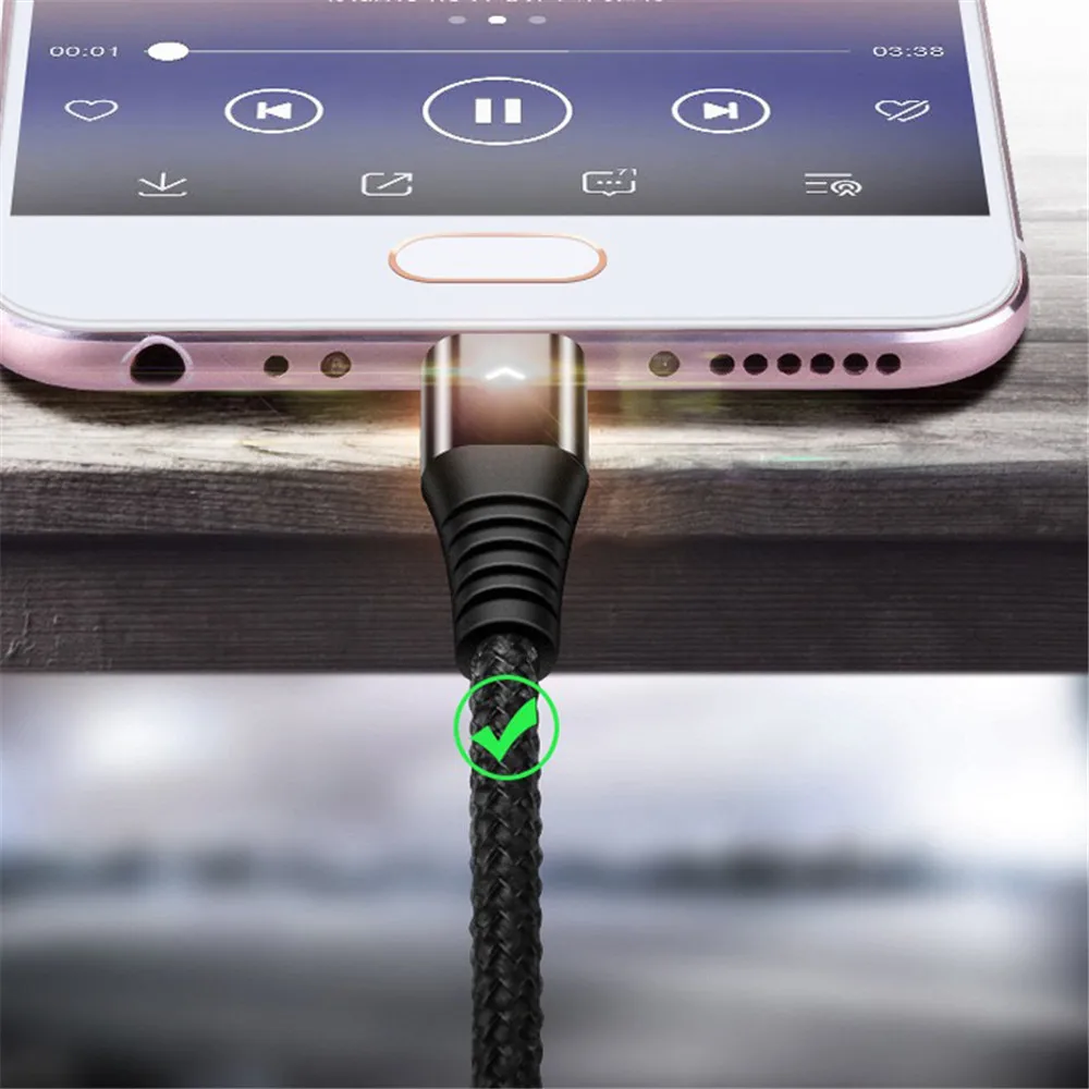 Кабель для передачи данных NOHON со светодиодной подсветкой и Micro USB 1 2 м|Кабели