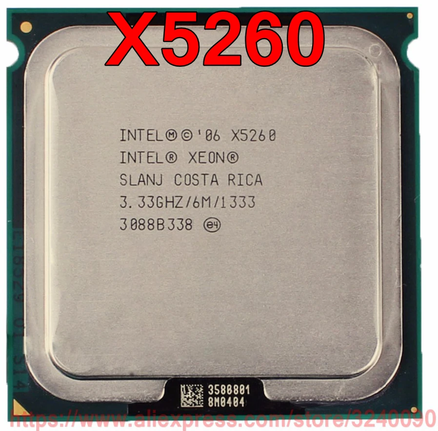 

Original Intel CPU Xeon X5260 Processor 3.33GHz/6M/1333MHz Dual-Core Socket 771 free shipping speedy ship out