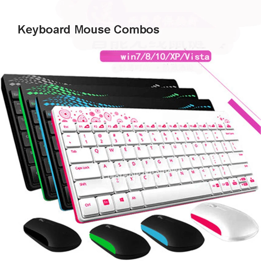 8000 1000DPI Waterproof X220 2.4G Multi Media Mini Wireless Keyboard