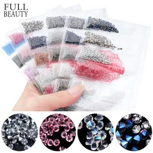 1 упаковка Смешанные 3D украшения для дизайна ногтей DIY крошечный Циркон Икра мини бусины дизайны для Аксессуары для маникюра Стразы наборы CH707