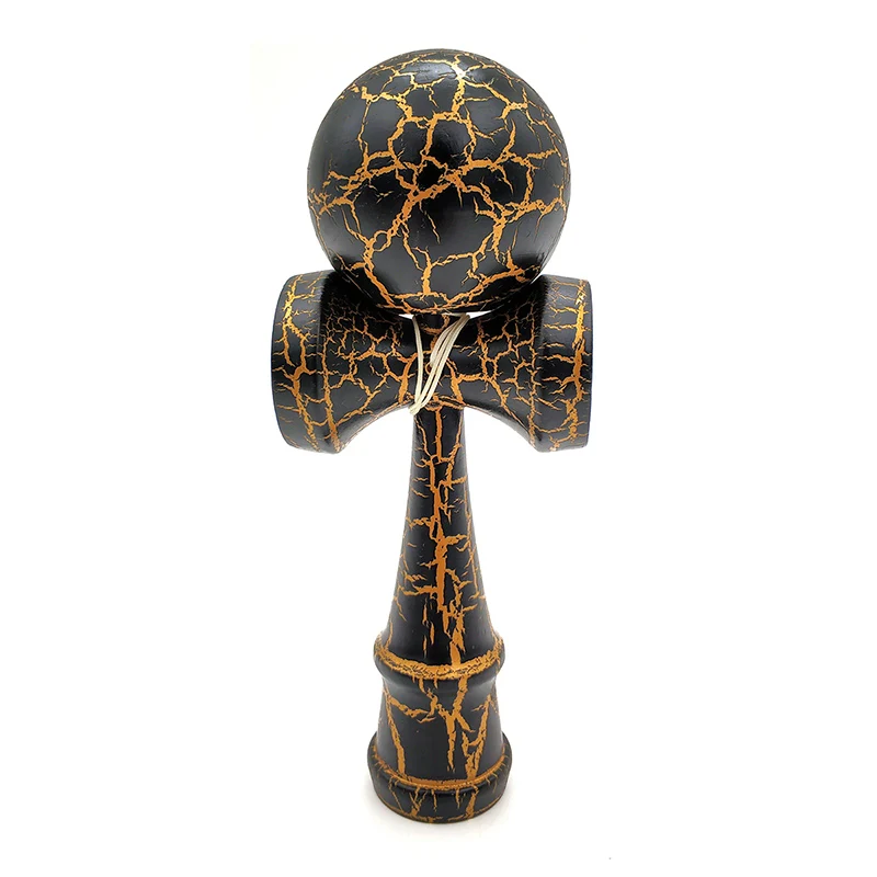 Обычные профессиональные деревянные игрушки Kendama, уличные умелые Игрушки Для Жонглирования, мяч для снятия стресса, Игрушки для раннего образования для детей - Цвет: black in glod