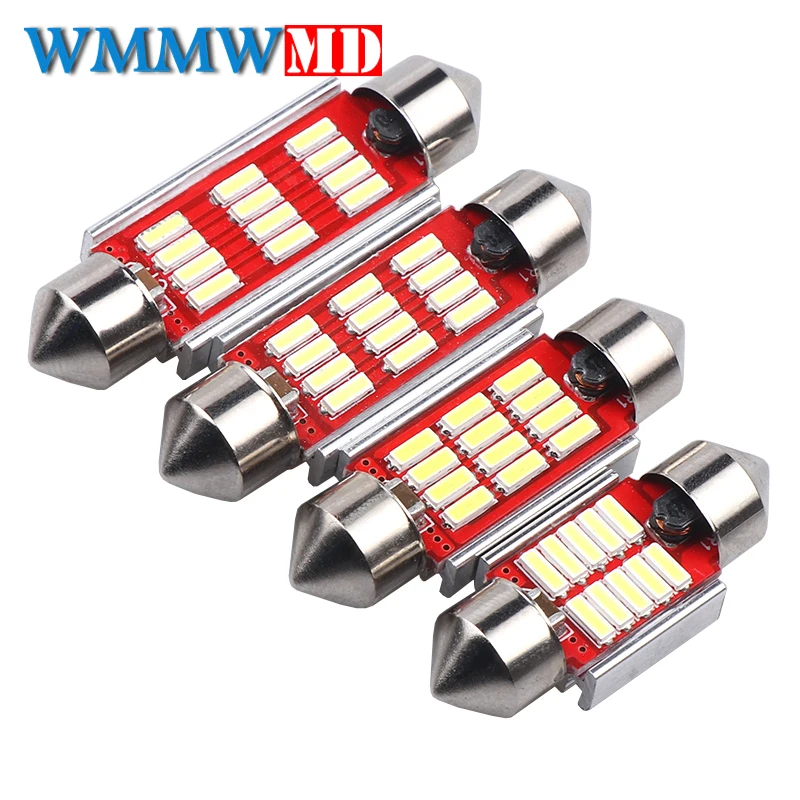 Лама светодиодная автомобильная Festoon 31/36/39/42 мм C5W C10W сверхъяркая 4014 SMD без ошибок