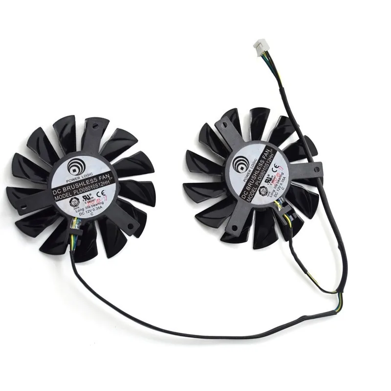 2 шт./лот POWRE материнскую плату PLD08010S12HH DC 12V 0.35A 4 провода двойной вентилятор для MSI
