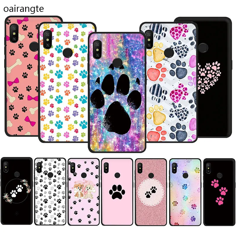 

dog footprint Paw Pattern Soft TPU Phone Cover for Xiaomi Mi 8 9 SE A2 Lite 6 9 A1 2s Max 3 F1 9T CC9e A3 pro