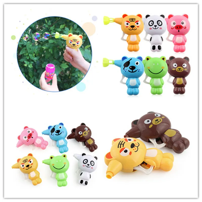 

New Children Soap Water Blowing Bubbles Gun Cartoon Animal Model Bubble Blower Machine Toy for Kids Children Water Gun Gift