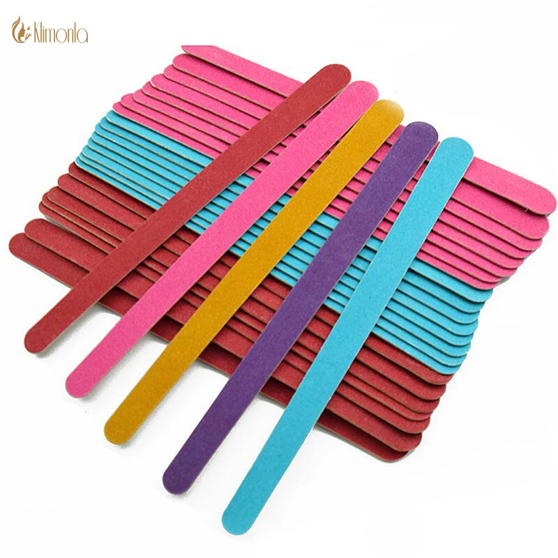 

Wholesales 100pcs/lot Nail File Blocks Mix Colors 150 Grits Nail Art Sanding Buffing Polish Strips Manicure Pedicure For Salon