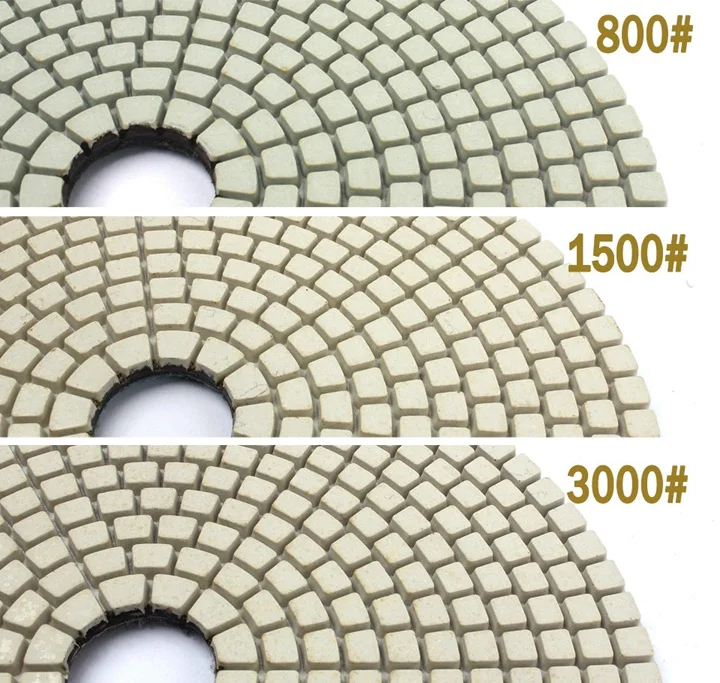 Z-LEAP, 7 шт., 6 дюймов, алмазная полировальная площадка для бетона, гранита, мрамора, каменный шлифовальный диск, 150 мм, белый абразивный диск толщиной 3 мм