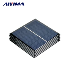 AIYIMA 5pcs 4V 140MA Solar Panels Polycrystalline Solar Panels SunPower 70x70mm DIY Solar Battery Charger Painel Solars