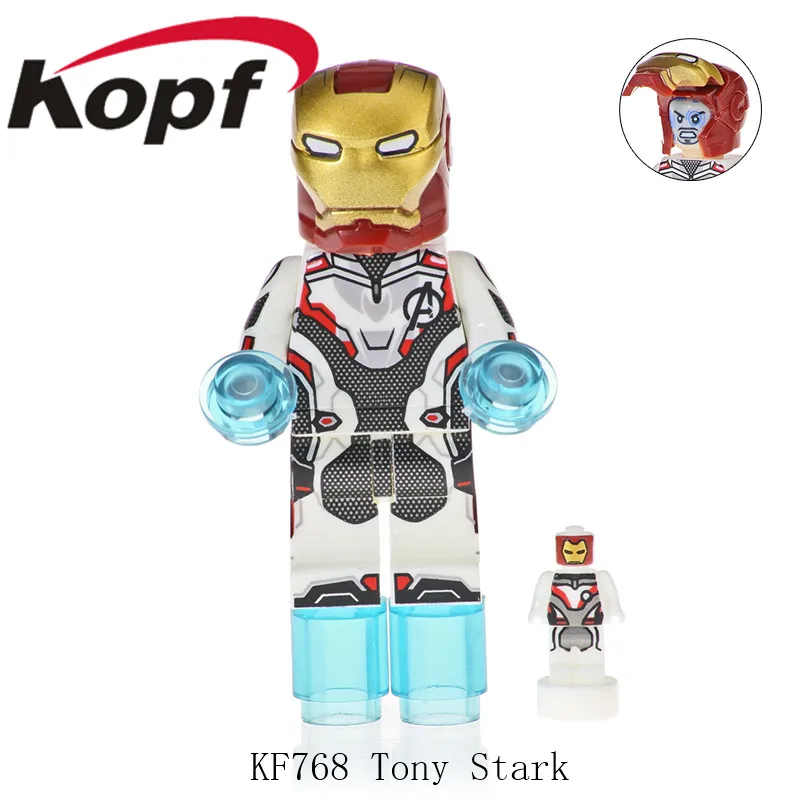 

Building Blocks Avengers 4 End Game Space Suit With Micro Tony Stark War Machine Action Figures Gift Toys For Children KF768