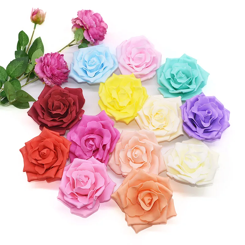 

10Pcs 10cm Big PE Foam Rose Artificial Flower Head For DIY Wreath Bouquet Wedding Party Decorations Handmade Crafts Accessories