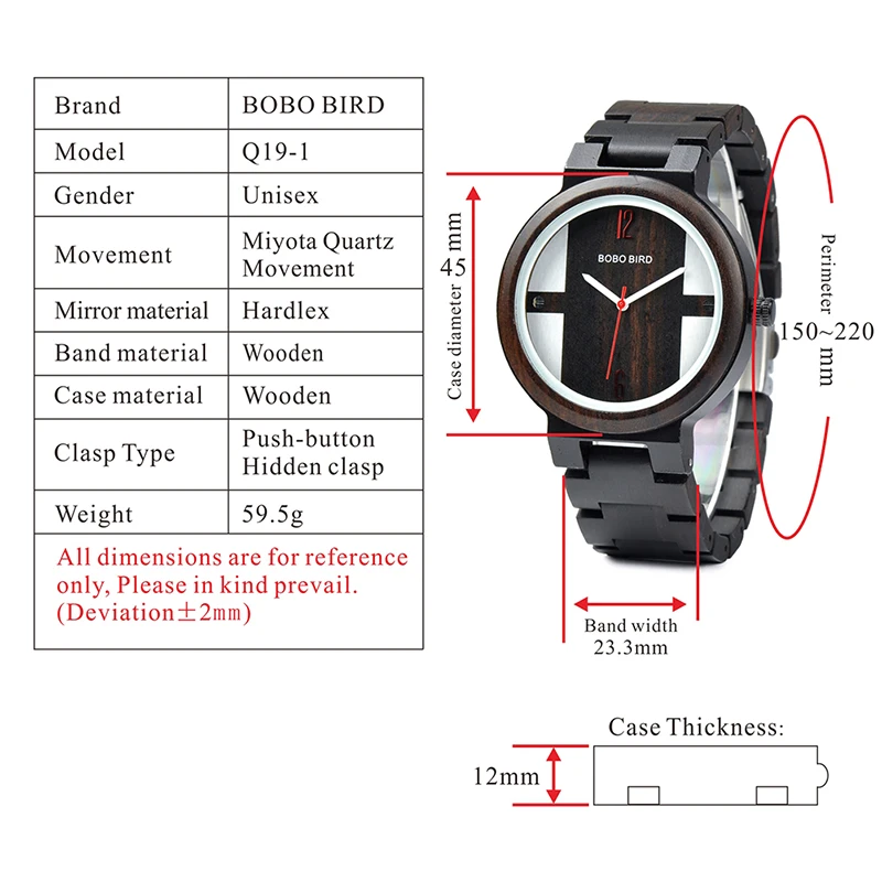 BOBO BIRD Wood Watch Men Relogio Masculino Luxury Design Quartz Wristwatches in Wooden Gift Box DROP SHIPPING W*Q19