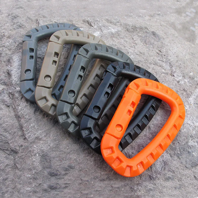 

150pieces/lot Tactical High Strength D-Ring Clasp Clip Hook Buckle Keychain Camping Hiking Climbing Mountaineering Carabiner