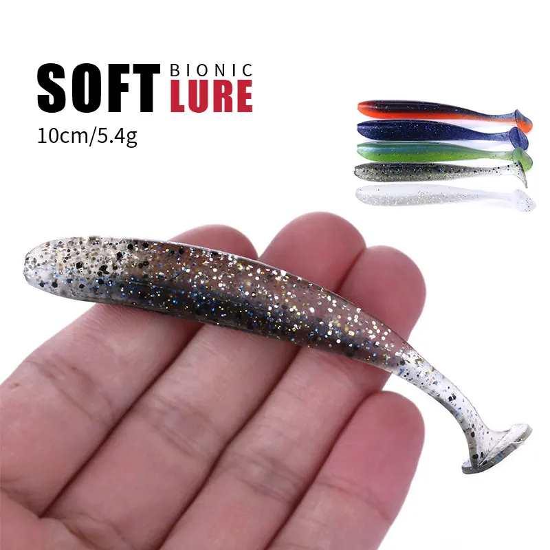 

6pcs Easy Shiner Fishing Lures 100mm 5.4g Wobblers Carp Fishing Soft Lures Silicone Artificial Double Color Baits