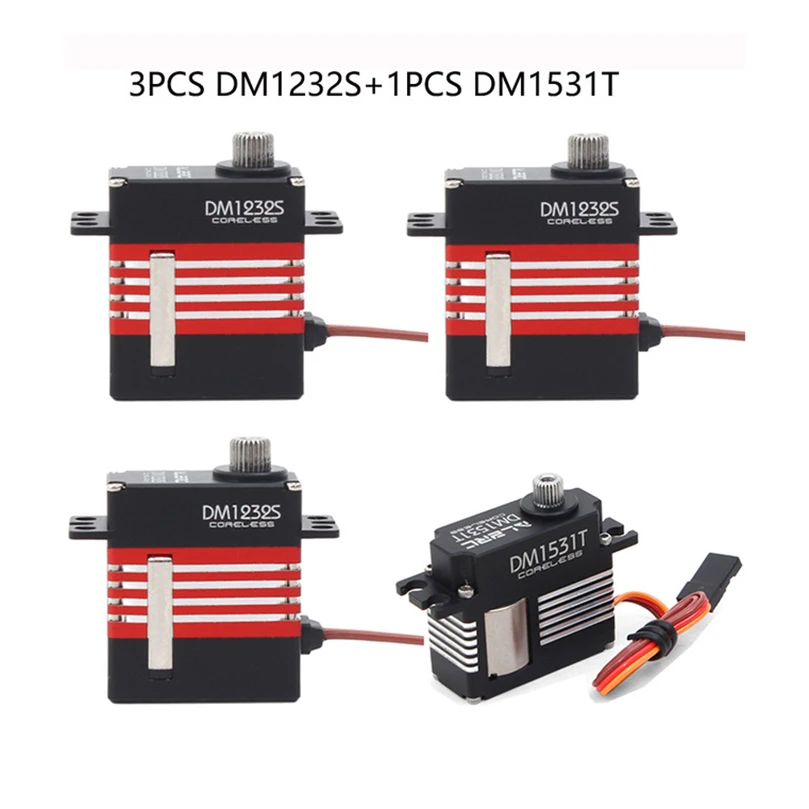 

ALZRC 3PCS DM1232S+1PCS DM1531T Medium Digital Metal Servo Fit 450 465 380 420 For RC Helicopter Aircraft