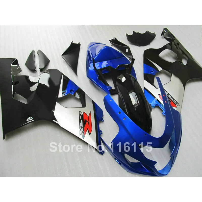 

Top quality fairing kit for SUZUKI GSXR600 750 K4 K5 2004 2005 fairings GSXR 600 GSX-R 750 04 05 silver blue black Y1V9
