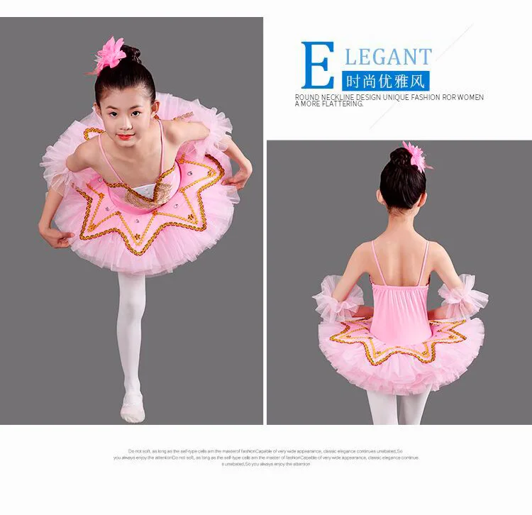 Романтическая детская балерина костюм для танцев для девочек Лебединое озеро балетное платье детская балетная юбка-пачка гимнастический купальник Одежда для бальных танцев
