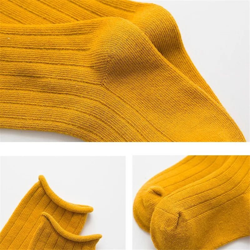 Kids Socks Cotton Solid Socks for Girls Striped Boy Baby Clothes Accessories