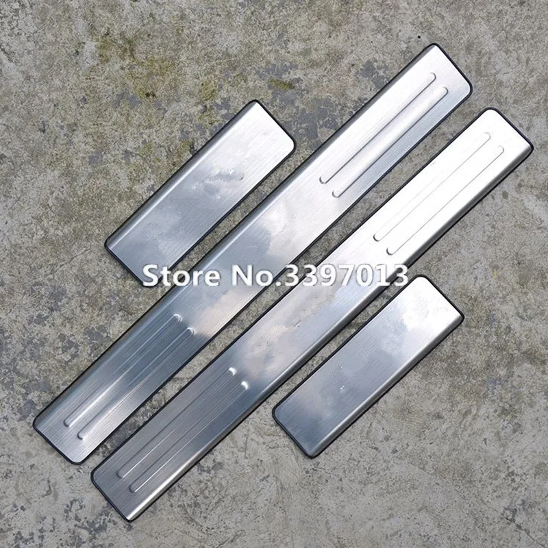 Stainless Steel Door Sill Side Scuff Plate Trim covre For Ford Escape