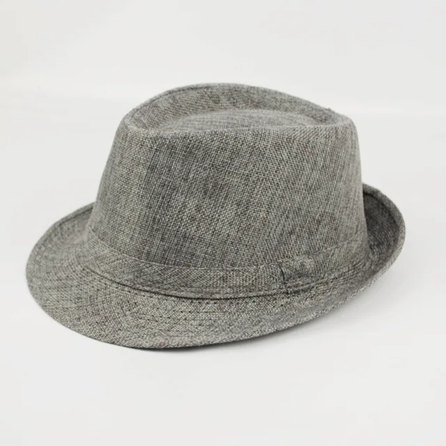 Men's Black Brief Style Flax Dad Hat For Gentleman Wide Brim Jazz Church Cap Vintage Panama Casual Travel Sunscreen Top Hat R1 2
