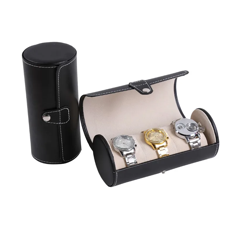 Attractive New Fashion Portable Travel Watch Case Roll 3 Slot