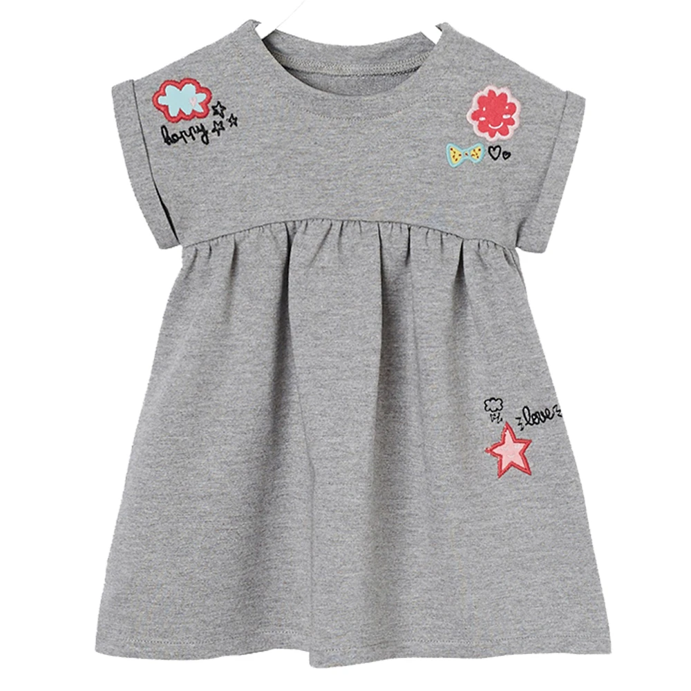 

Kids Dresses for Girls Costume Princess Flower Dress Animal Appliques Summer Clothes Baby Girl Dress Children Clothing Vestidos