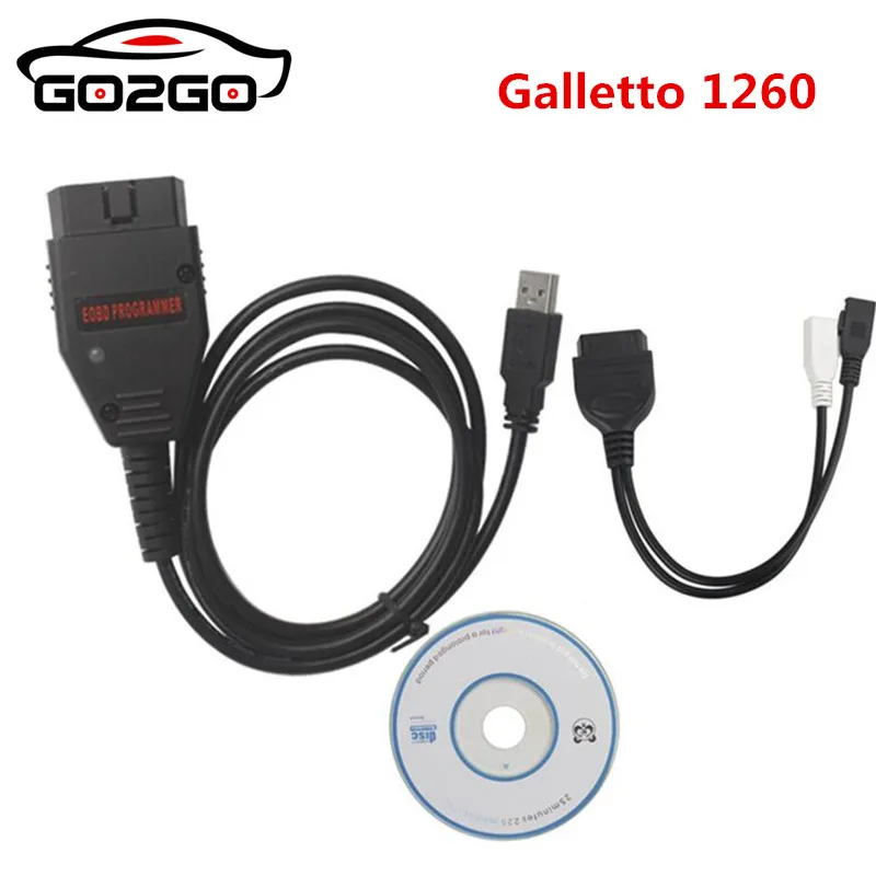 Galletto 1260 Чип FTDI EOBD ECU программатор для чтения записи автомобиля ECU Flasher работает для мульти-автомобиля OBD OBDII диагностический многоязычный