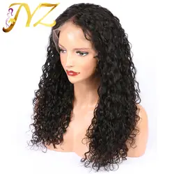 Полный шнурок человеческих волос парики для черный Для женщин бразильский Реми кружевные парики предварительно выщипанные волосы с