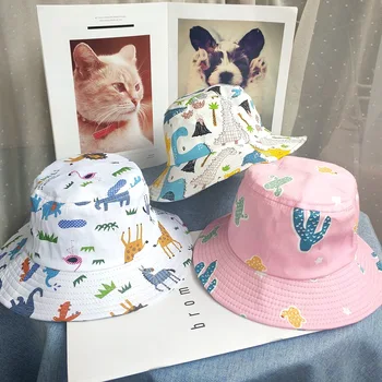 

Summer Baby Sun Hat Infant Boys Girls Hat Soft Cotton Children Beach Cap Cartoon Dinosaur Sunbonnet