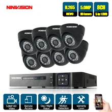 NINIVISION 8CH NVR 4MP 5MP DVR CCTV camera System H.265 Dome indoor Black AHD Camera home security Video Surveillance kit NINIVISION 8CH NVR 4MP 5MP DVR CCTV camera System H.265 Dome indoor Black AHD Camera home security Video Surveillance kit
