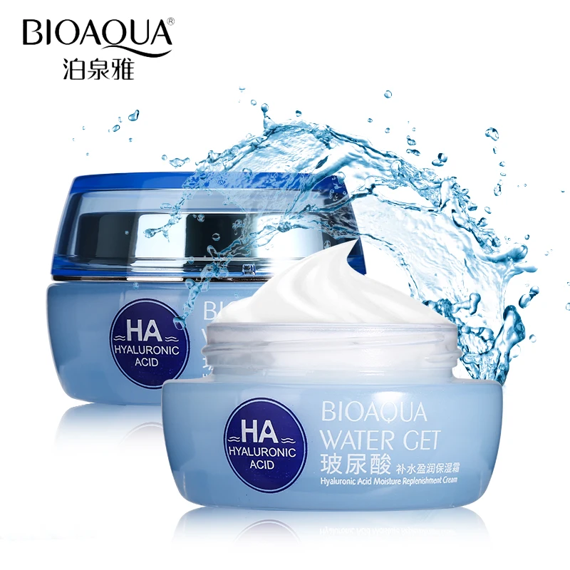 

BIOAQUA Brand Hyaluronic Acid Moisturizing Face Cream Anti Wrinkle Anti Aging Hydration Collagen Whitening Day Cream 50g
