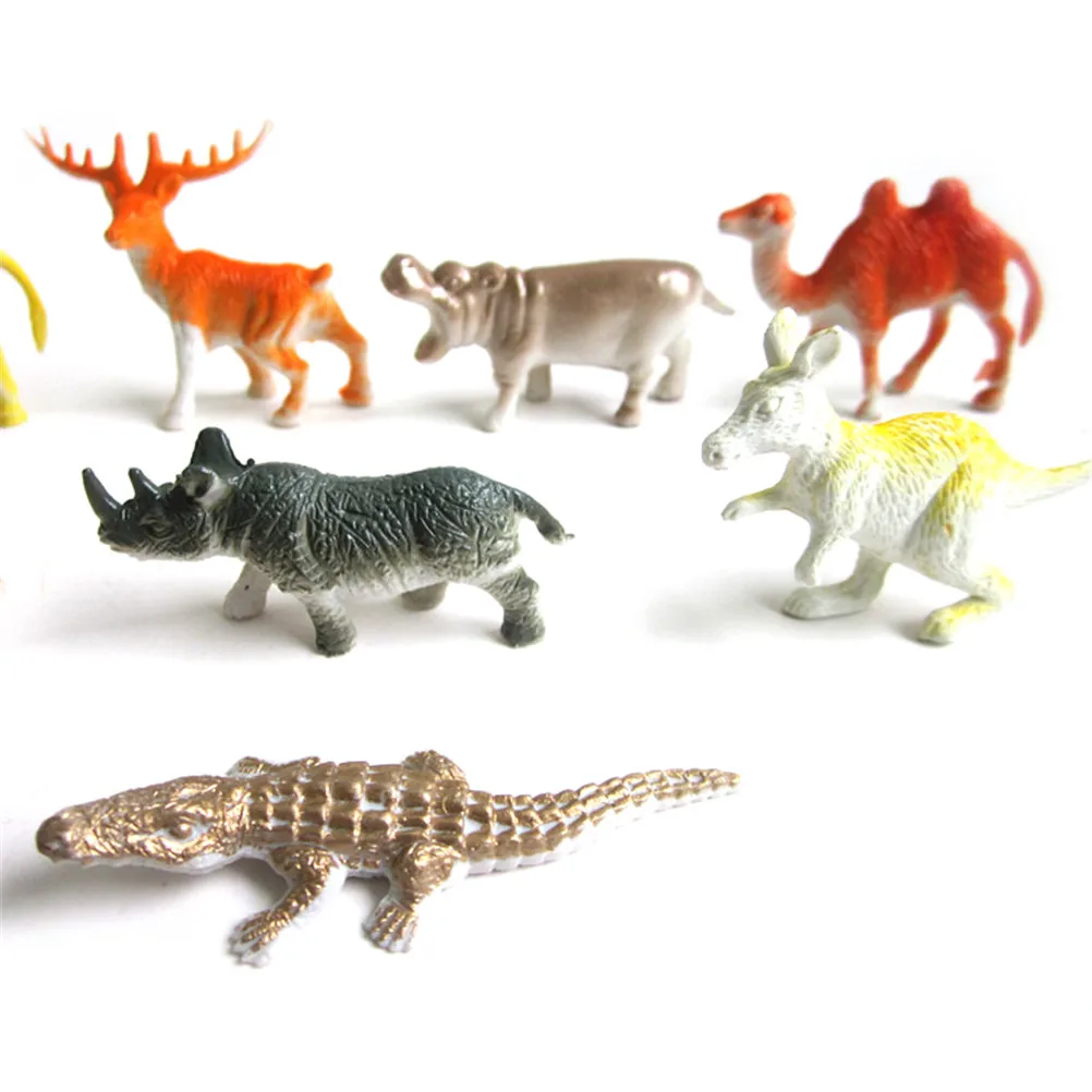 8 шт./компл. игрушки подарочный набор для детей, Пластик в виде симпатичных животных из зооппарка рисунок тигра с леопардовым принтом бегемот жираф детские игрушки