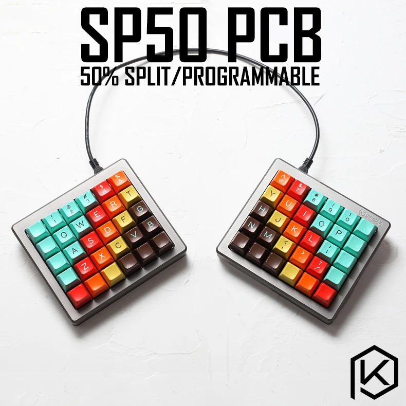 SP50 Сплит пользовательская механическая клавиатура 50% PCB запрограммирована 50 preonic макеты bface прошивка с rgb нижней светодиодной подсветкой