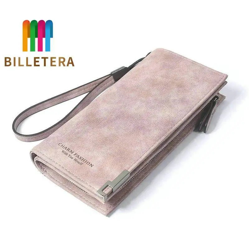 BILLETERA, Большой Вместительный Модный женский длинный кошелек, кошелек из искусственной кожи, клатч, кошелек для монет, женский кошелек