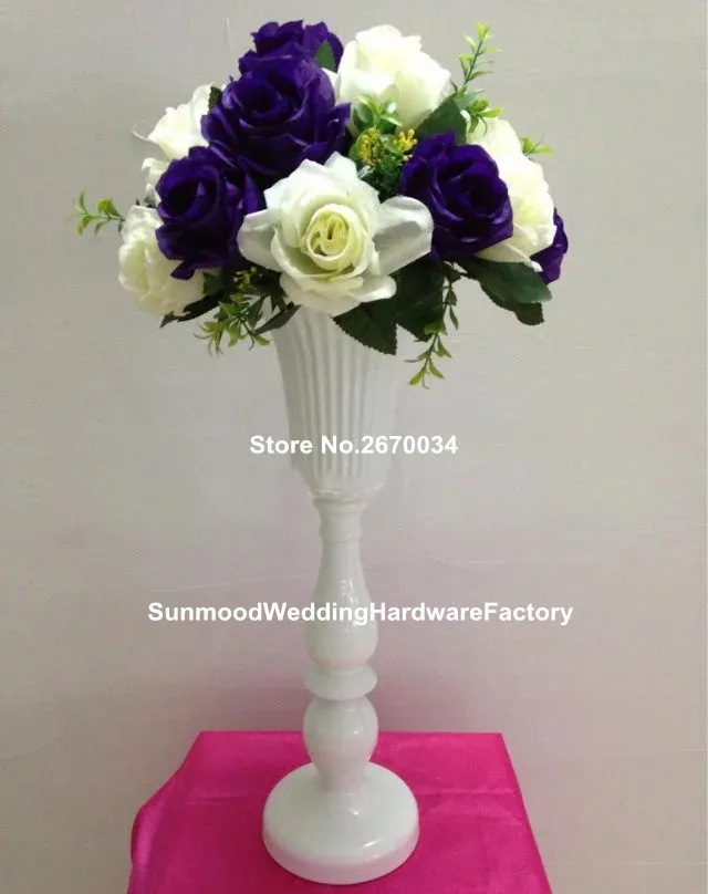 white Reversible Trumpet tall mental inexpensive vases for wedding