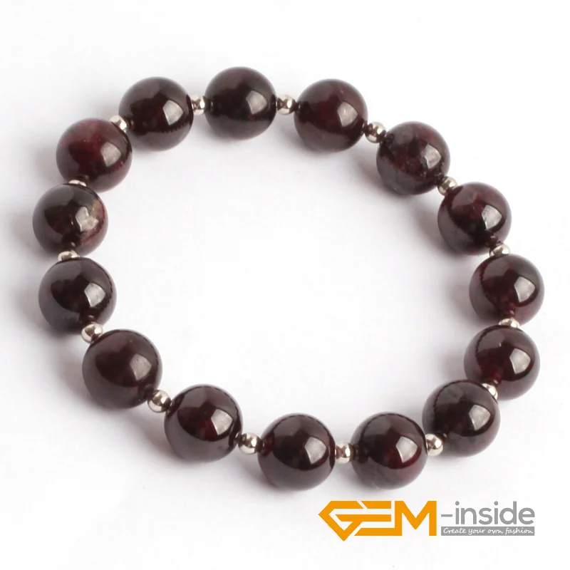 Natural Garnet Beads Bracelet 6mm To 12mm Stone Natural Garnet Beads Bracelet 6mm To 12mm Stone Diy Jewelry For Woman Gift Free Shipping In Charm Bracelets From