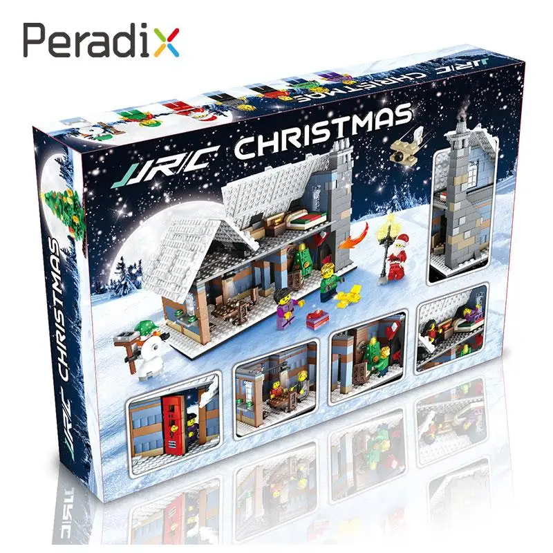 

Building Blocks Christmas Construction Toy Christmas Village Building Intelligent Interactive Ability Interactive Interests ABS