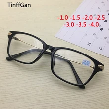 TinffGan очки для близорукости,, мужские и женские очки по рецепту, оптические очки, очки для зрения, черные-1-1,5-2-3-4