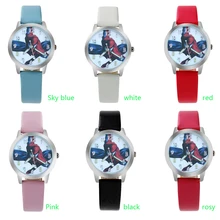 New Cartoon Children Watch Spider-Man Fashion boy Student Cute Leather Sports Analog Wrist Watches