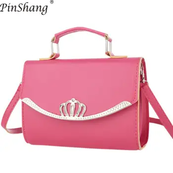 

PinShang Women Crown Shoulder Bag Large Capacity PU Handbag with Handle and Strap KZ30