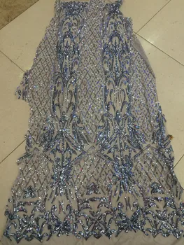 

Sequins Fabric Latest J-82753 Nigerian French Lace Wedding Fabric With Sequin Embroidery For Sewing