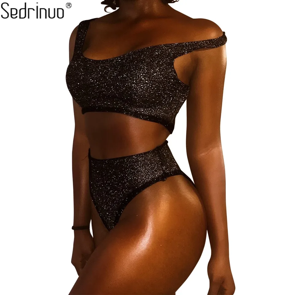 Sedrinuo Black Bodysuits Flashing Two Piece Romper Women