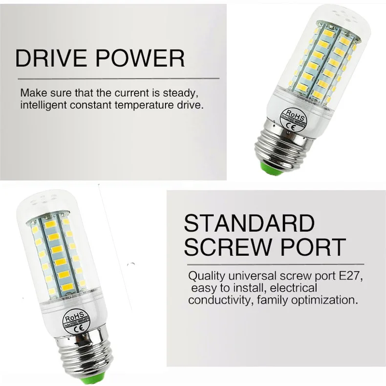 Светодиодный светильник E27 SMD 5730 20 Вт 15 12 18 7 24/36/48/56/69 светодиодный s|e27|spotlight lede27 led bulb