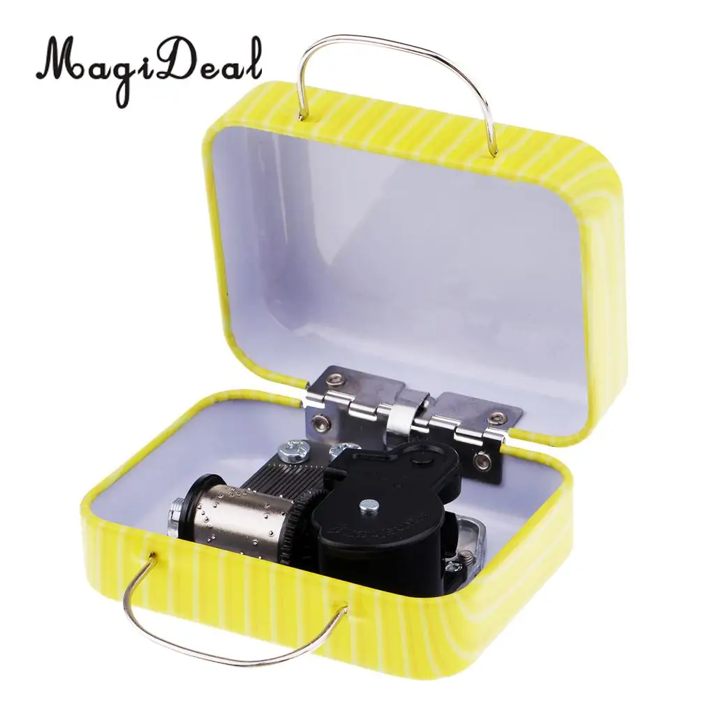 MagiDeal Play 'Innocent' Luggage Suitcase Wind-up Miniature Music Box for Girls Christmas Gift
