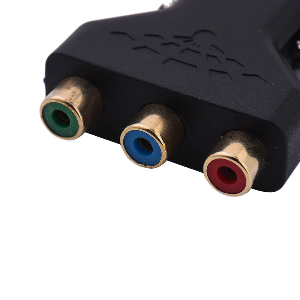 VGA к RCA соединитель конвертер мужской VGA к 3 RCA RGB видео Женский к HD 15-Pin VGA стиль компонент видео разъем адаптер