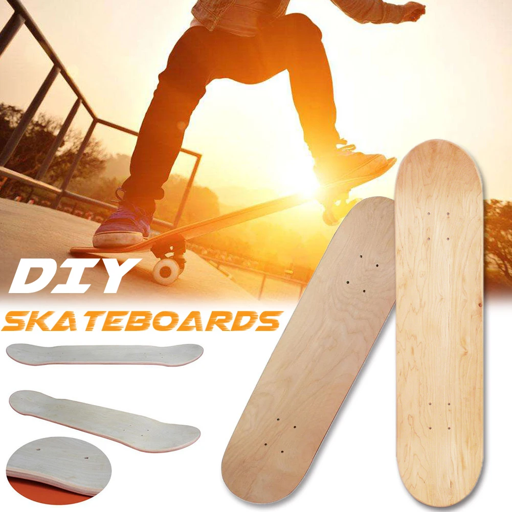 8 дюймов 8-Слои клен заготовка для скейтборда палубе скейт Boarddouble вогнутой Kick стойки скейтборд грубой наждачной бумаги на Лонгборд DIY