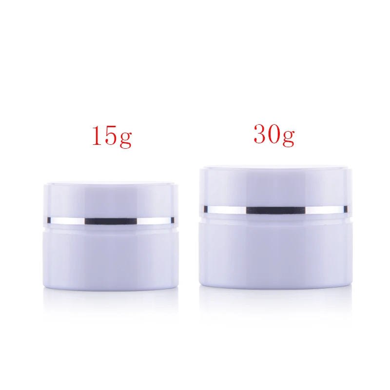 15g/30g two layer facial cream box 30cc empty white cosmetic container