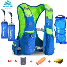 AONIJIE Men Women 10L Outdoor Bags Hiking Backpack Vest Marathon Running Cycling Backpack Optional Bottle Water Bag